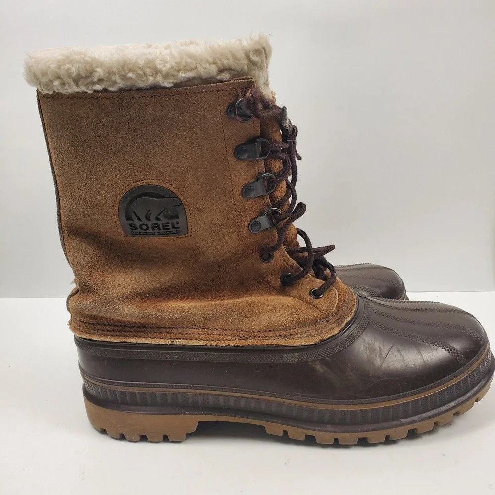 Sorel Boots Mens 9 Kaufman Winter Lined Made in‎ USA Snow Steel Shank Warm